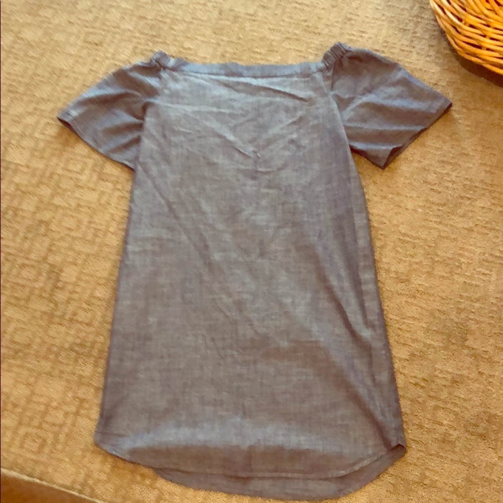 Off the shoulder denim dress